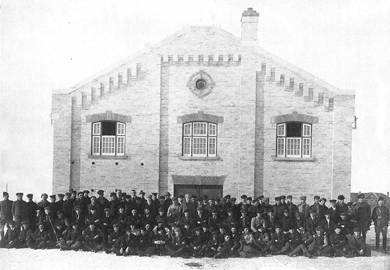 The Moosomin Armoury during the First World War.